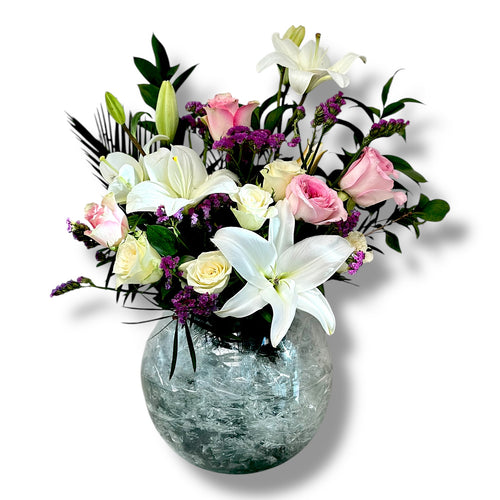 Crystal Grace Vase luxury flowers DELIVERY TO Cairo AND Egypt