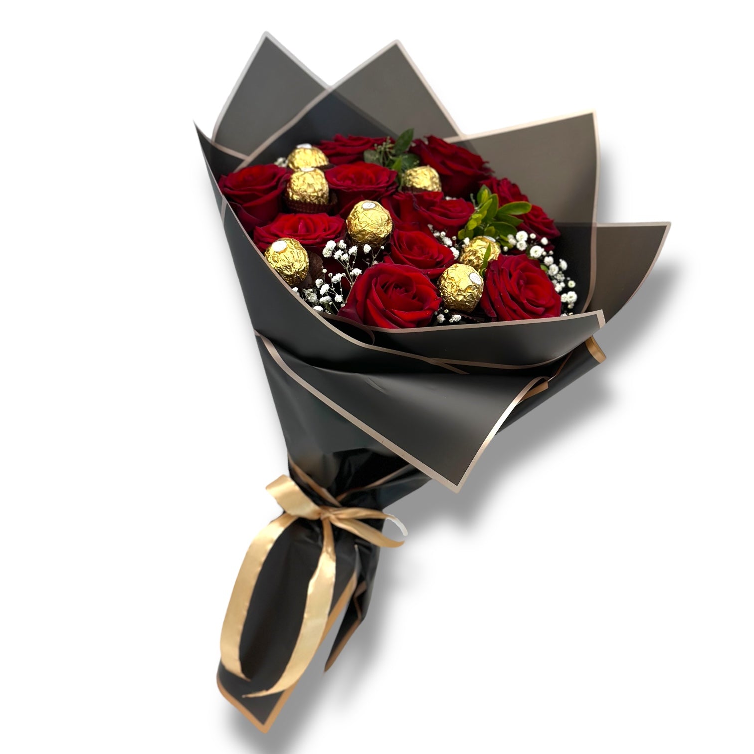 Golden Romance Wrap luxury flowers DELIVERY TO Cairo AND Egypt
