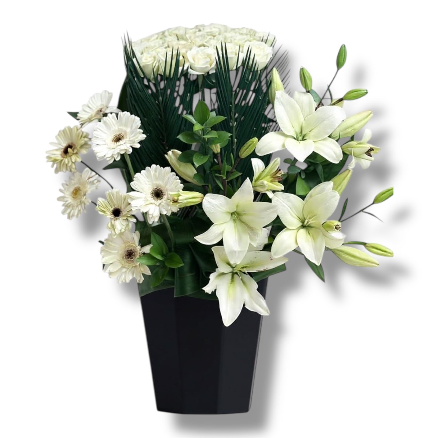 White Elegance Vase luxury flowers DELIVERY TO Cairo AND Egypt