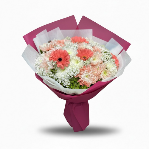 Coral Bloom Bouquet Hand Bouquet luxury flowers DELIVERY TO Cairo AND Egypt