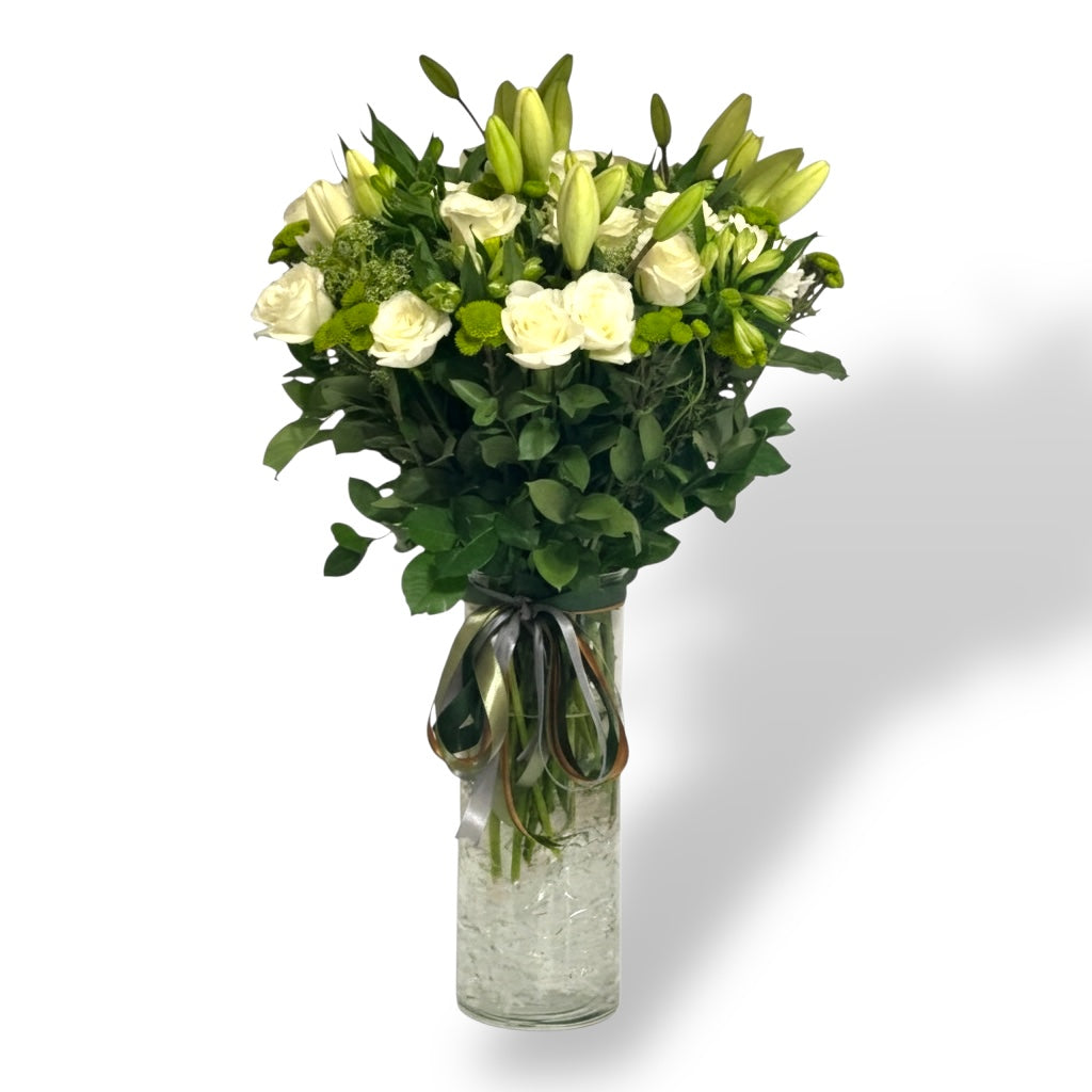White Lily Grace Bouquet luxury flowers DELIVERY TO Cairo AND Egypt