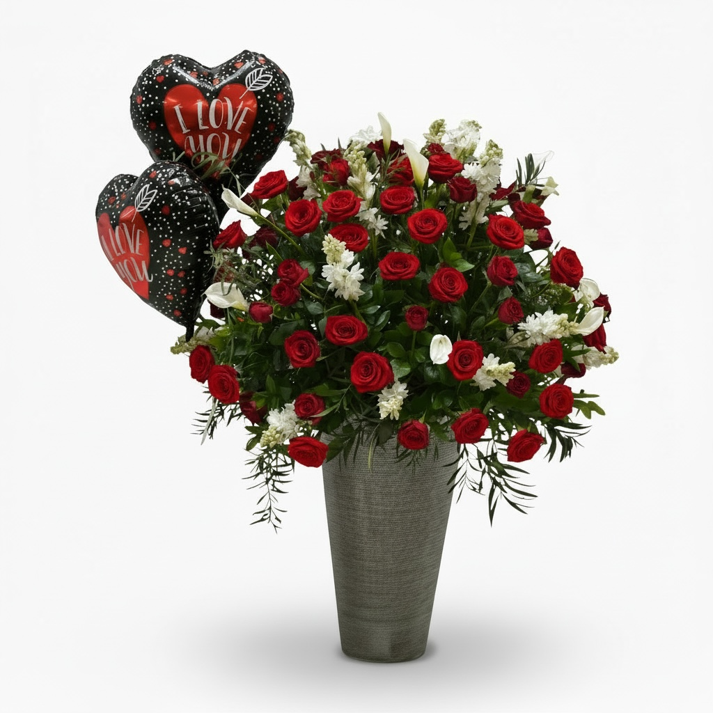 Love Celebration Vase luxury flowers DELIVERY TO Cairo AND Egypt