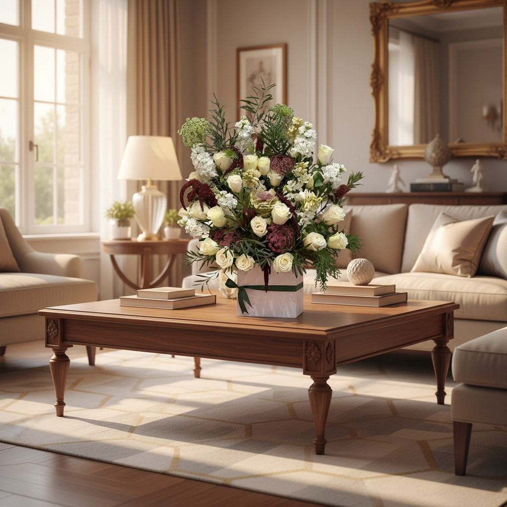 Ivory Botanical Charm luxury flowers DELIVERY TO Cairo AND Egypt