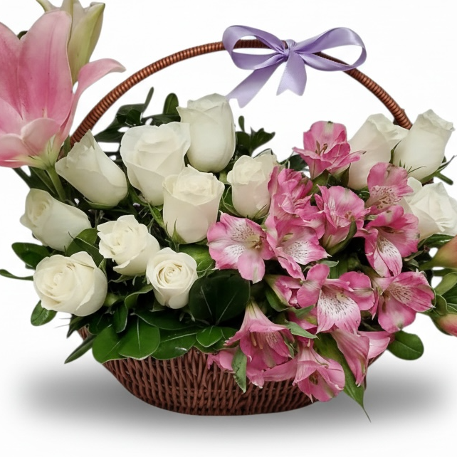 Garden Grace Basket luxury flowers DELIVERY TO Cairo AND Egypt