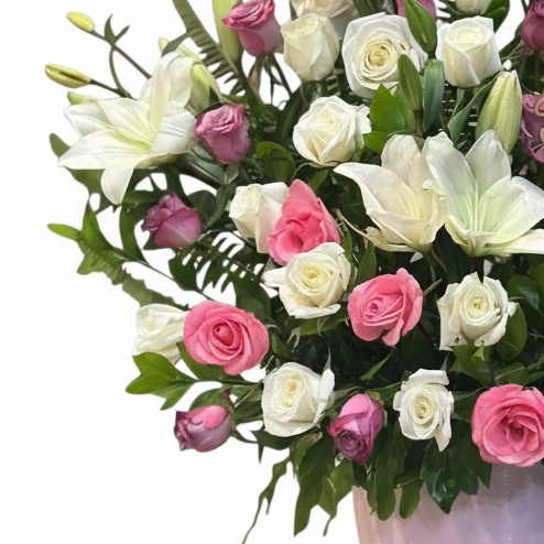 Blush Harmony Vase Flowers bouquet luxury flowers DELIVERY TO Cairo AND Egypt