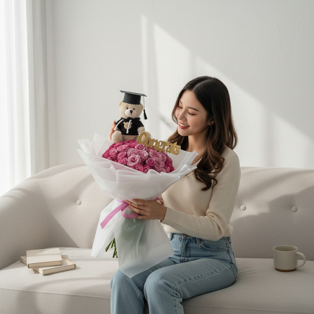 Rosabelle Cloud Hand Bouquet luxury flowers DELIVERY TO Cairo AND Egypt
