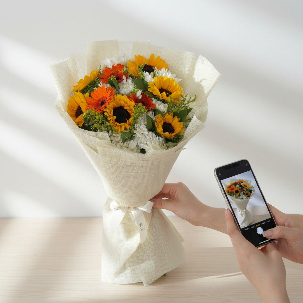 Sunlit Avenue Hand Bouquet luxury flowers DELIVERY TO Cairo AND Egypt