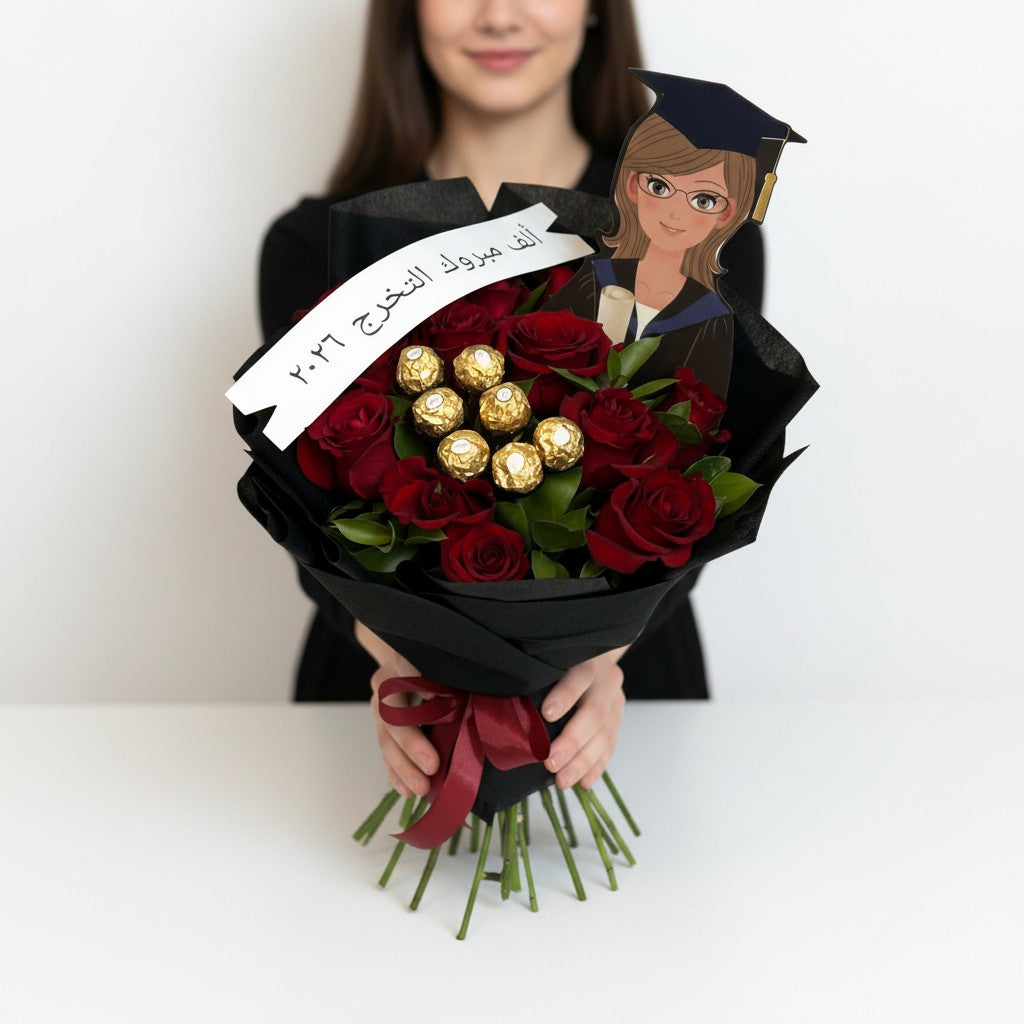 The Honor Roll Hand Bouquet luxury flowers DELIVERY TO Cairo AND Egypt