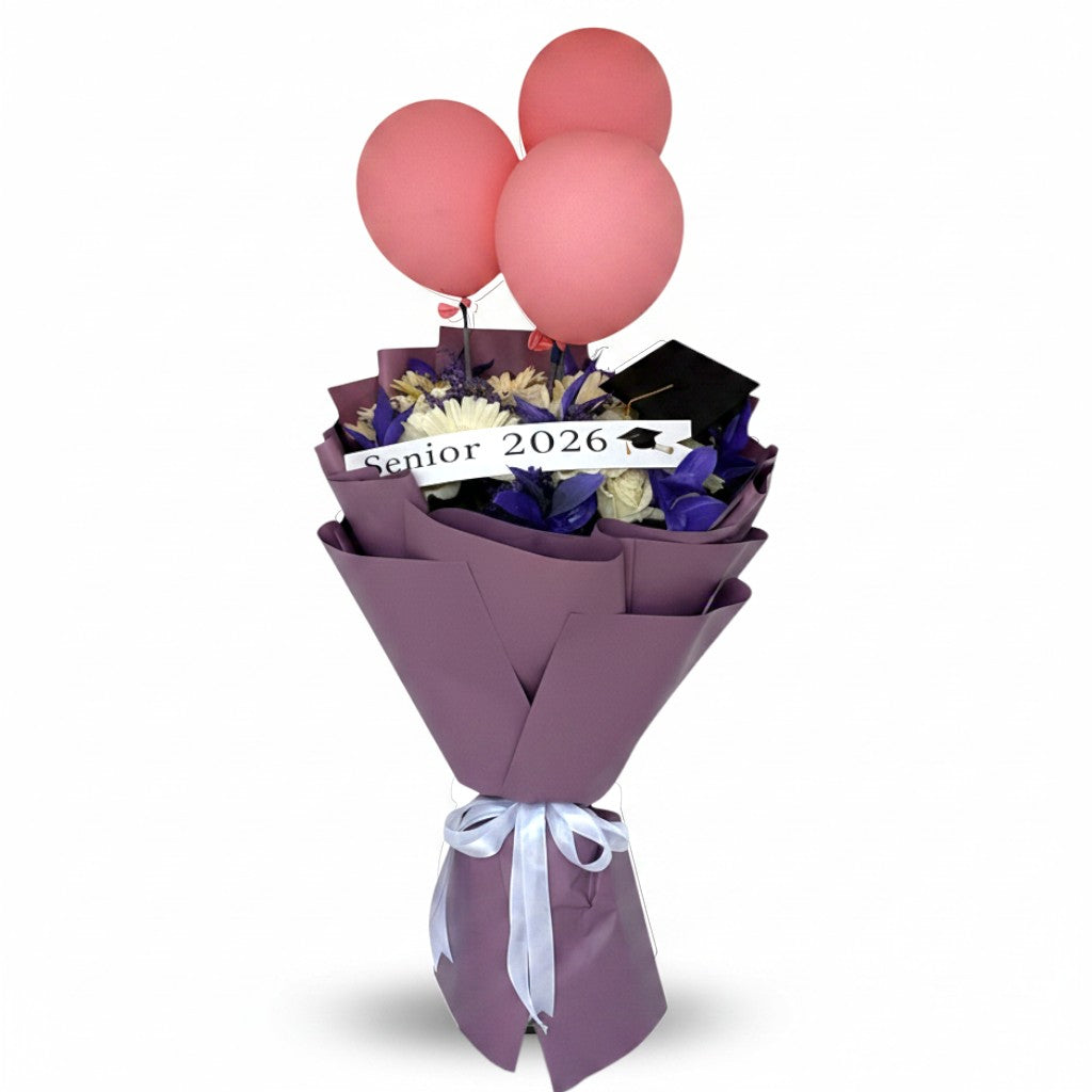 Velvet Horizon With Balloon & Cap luxury flowers DELIVERY TO Cairo AND Egypt