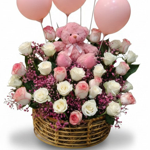 Little Princess Bloom Basket luxury flowers DELIVERY TO Cairo AND Egypt