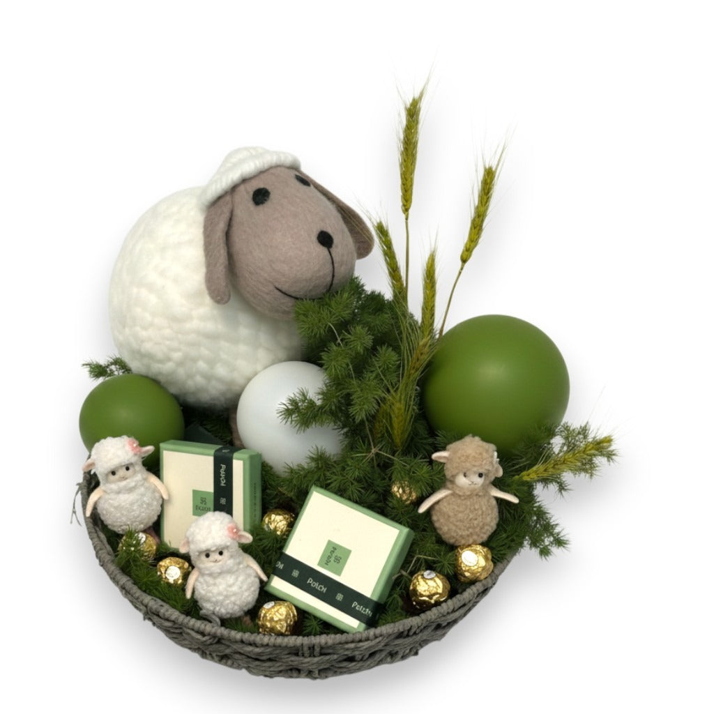 Chocolate Garden Eid Basket Basket luxury flowers DELIVERY TO Cairo AND Egypt