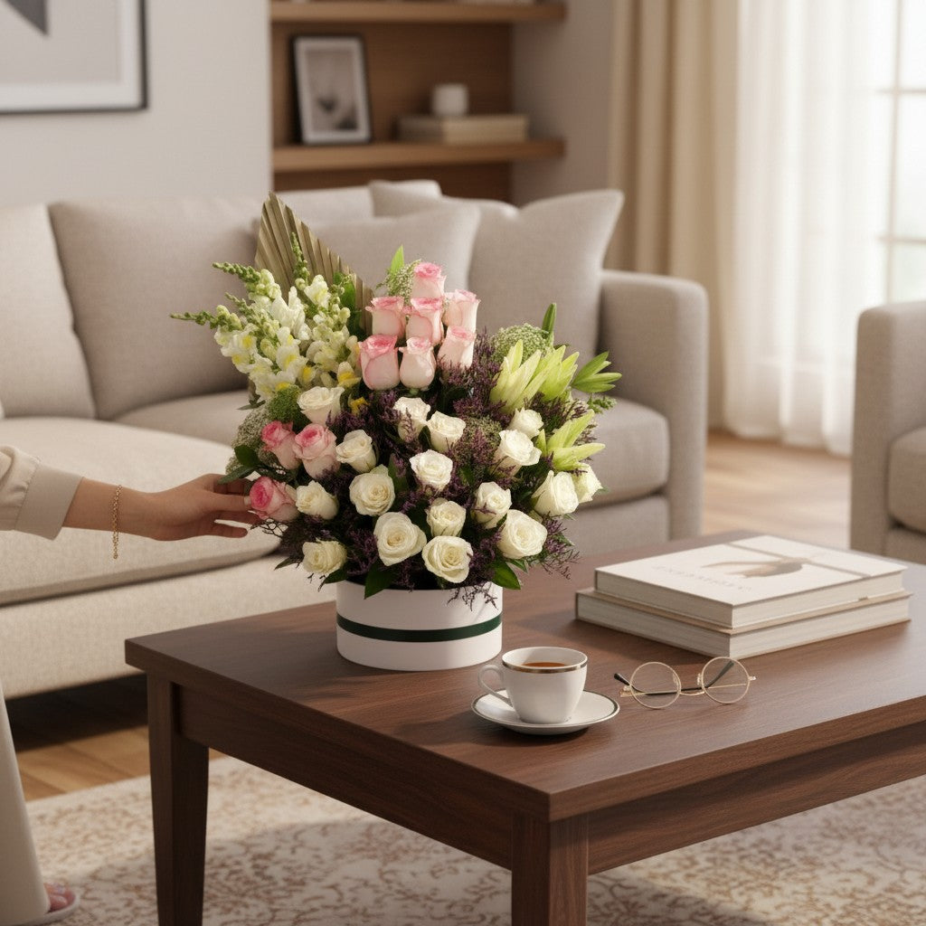 Blush Poetry Garden Flowers bouquet luxury flowers DELIVERY TO Cairo AND Egypt