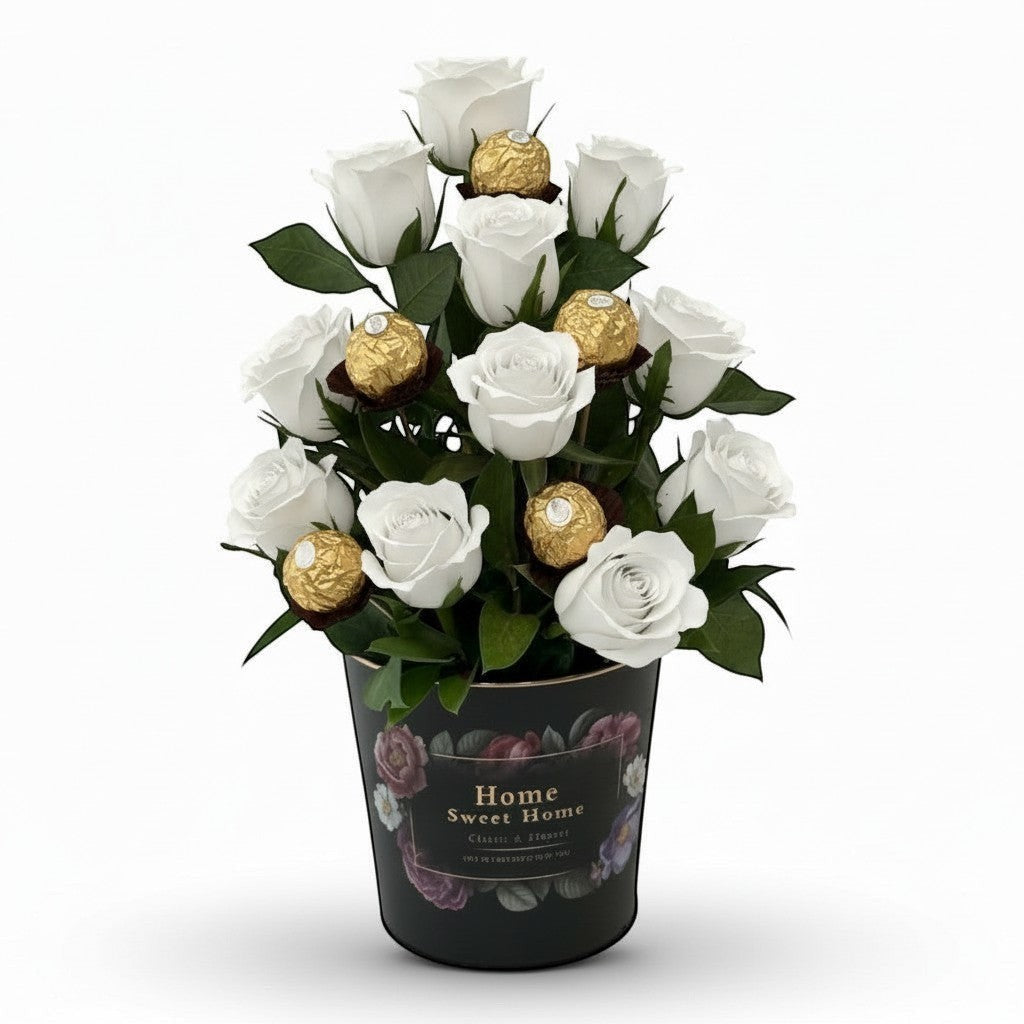 Golden Love Surprise luxury flowers DELIVERY TO Cairo AND Egypt