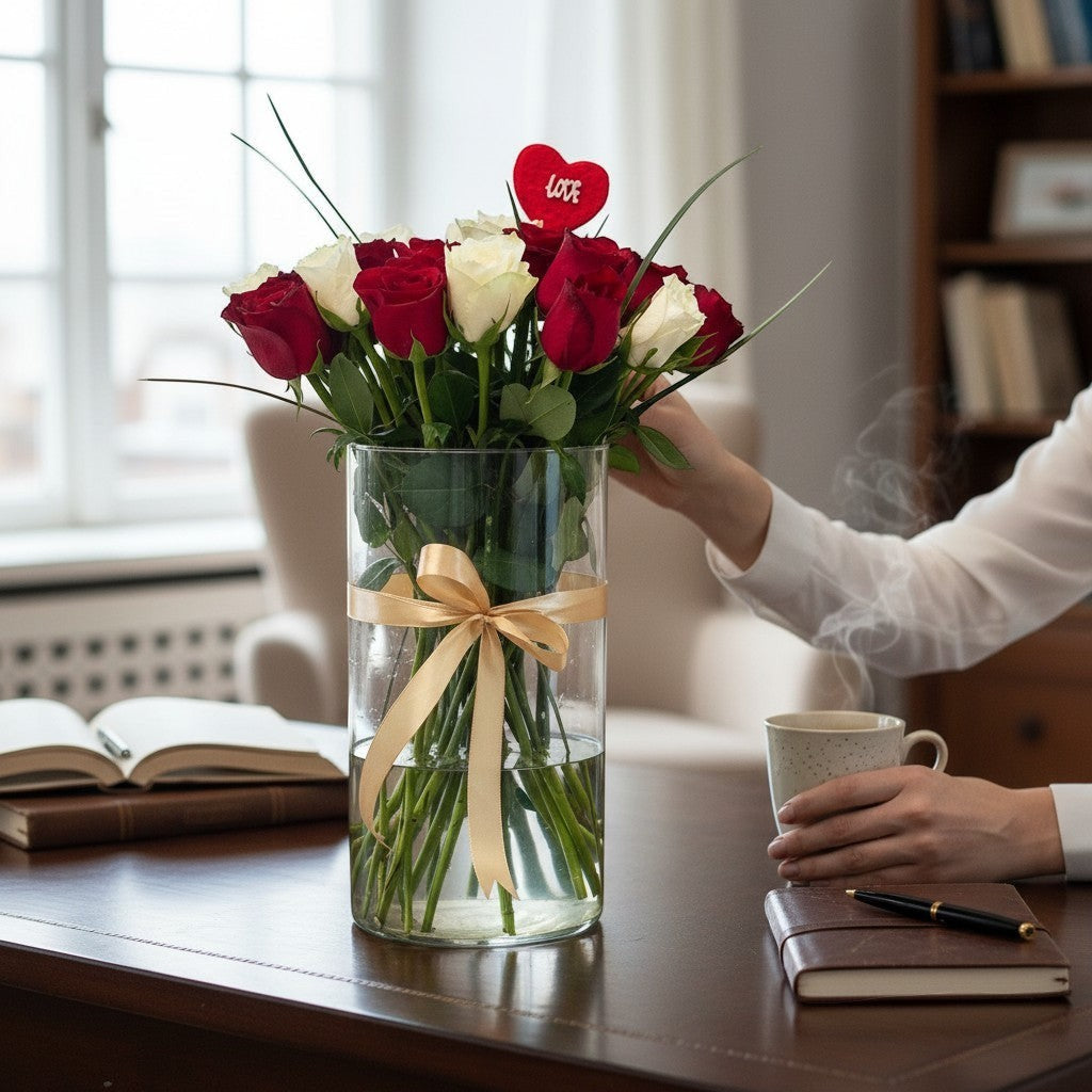 Eternal Devotion Vase luxury flowers DELIVERY TO Cairo AND Egypt