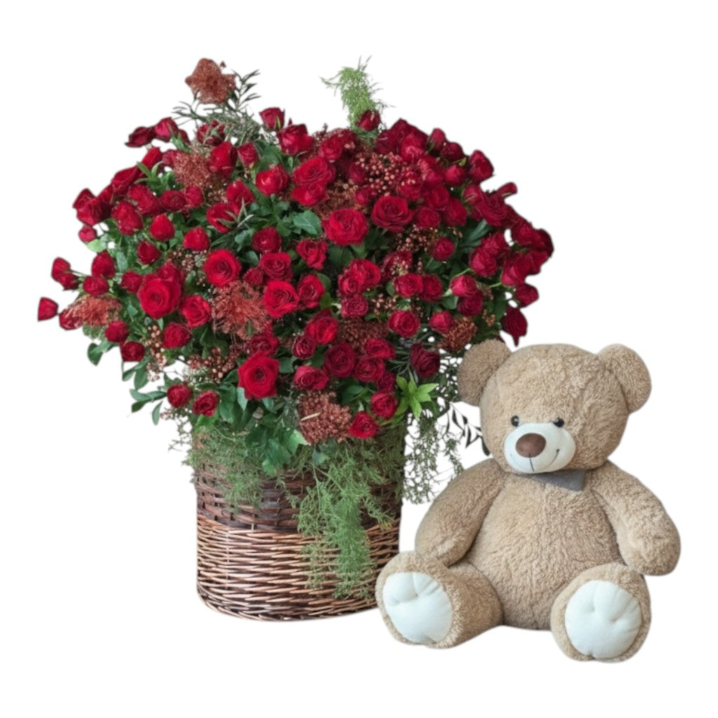 Scarlet Garden Basket luxury flowers DELIVERY TO Cairo AND Egypt