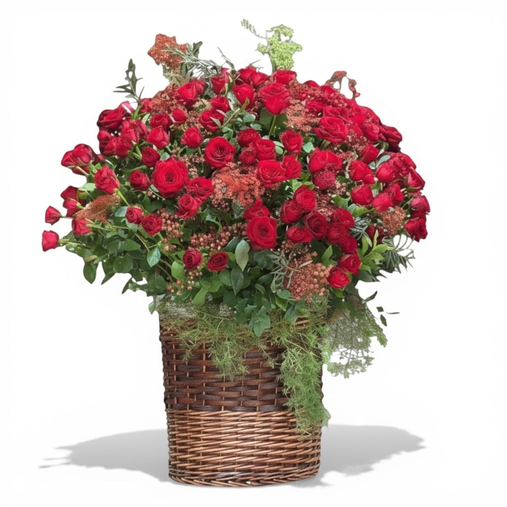 Scarlet Garden Basket Oversized luxury flowers DELIVERY TO Cairo AND Egypt