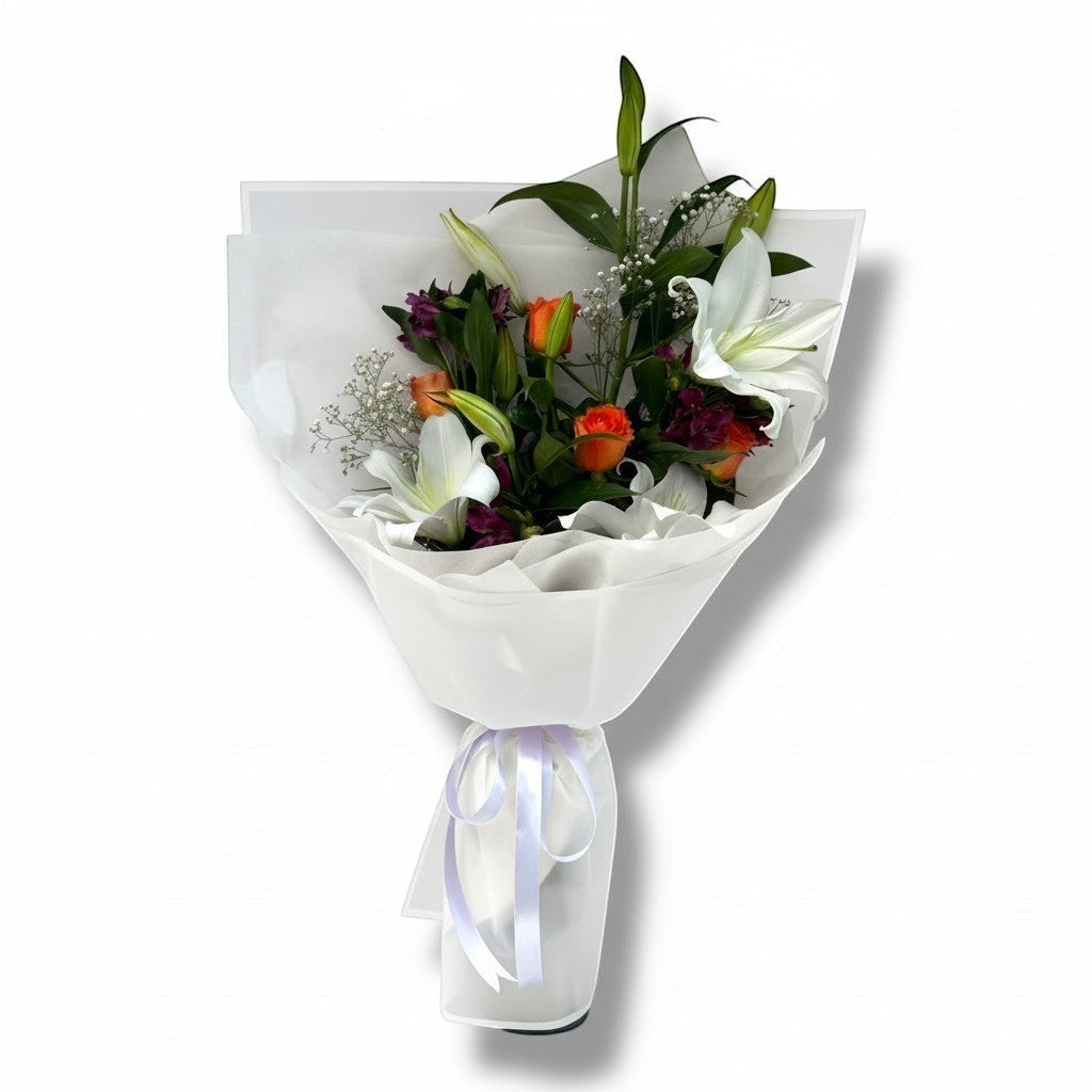 Violet Radiance Hand Bouquet luxury flowers DELIVERY TO Cairo AND Egypt