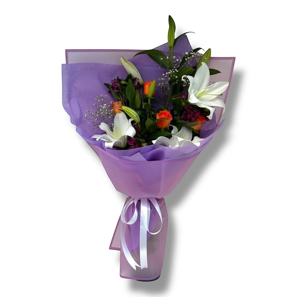 Violet Radiance Hand Bouquet luxury flowers DELIVERY TO Cairo AND Egypt