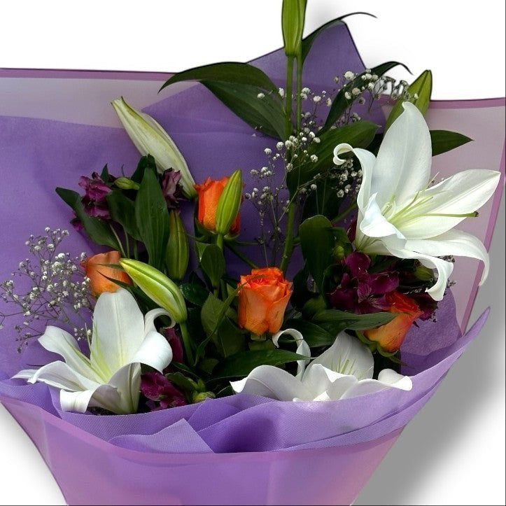 Violet Radiance Hand Bouquet luxury flowers DELIVERY TO Cairo AND Egypt